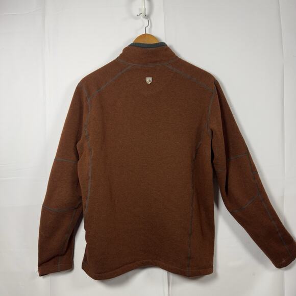 KUHL Men’s L Quarter Zip Pullover Brown Fleece Knit Hiking Thermal Sweater - Picture 7 of 7